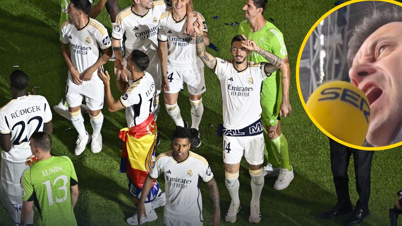 Los jugadores del Real Madrid celebran la decimoquinta