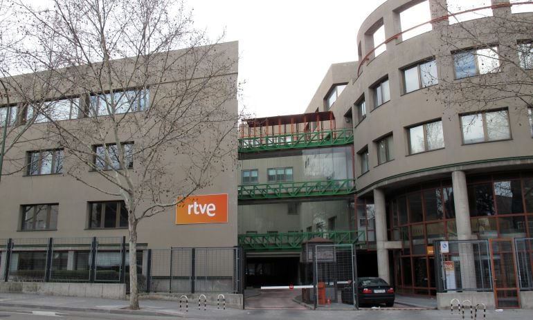 La entrada a los estudios Buñuel de RTVE