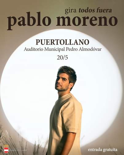 Cartel promocional concierto de Pablo Moreno en Puertollano