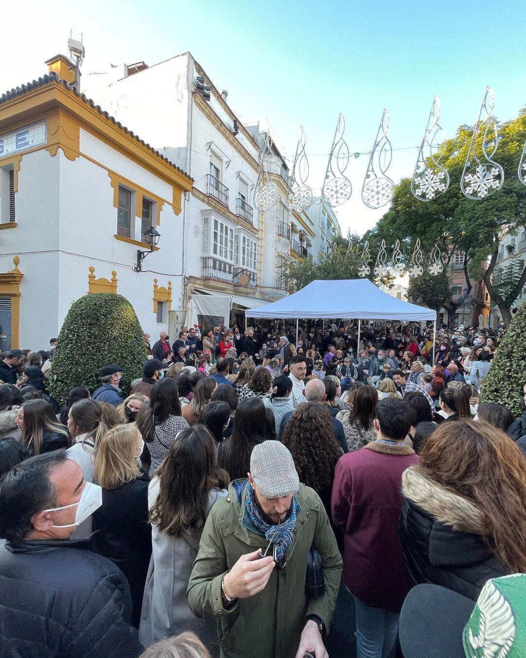 Aspecto este sábado de la céntrica plaza Plateros