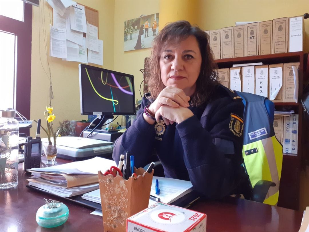 Paloma Doncel, inspectora jefe de la Brigada de Extranjería de Palencia