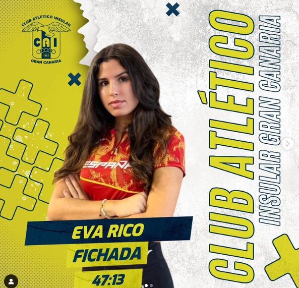 Eva Rico competirá con el equipo CA Insular Gran Canaria