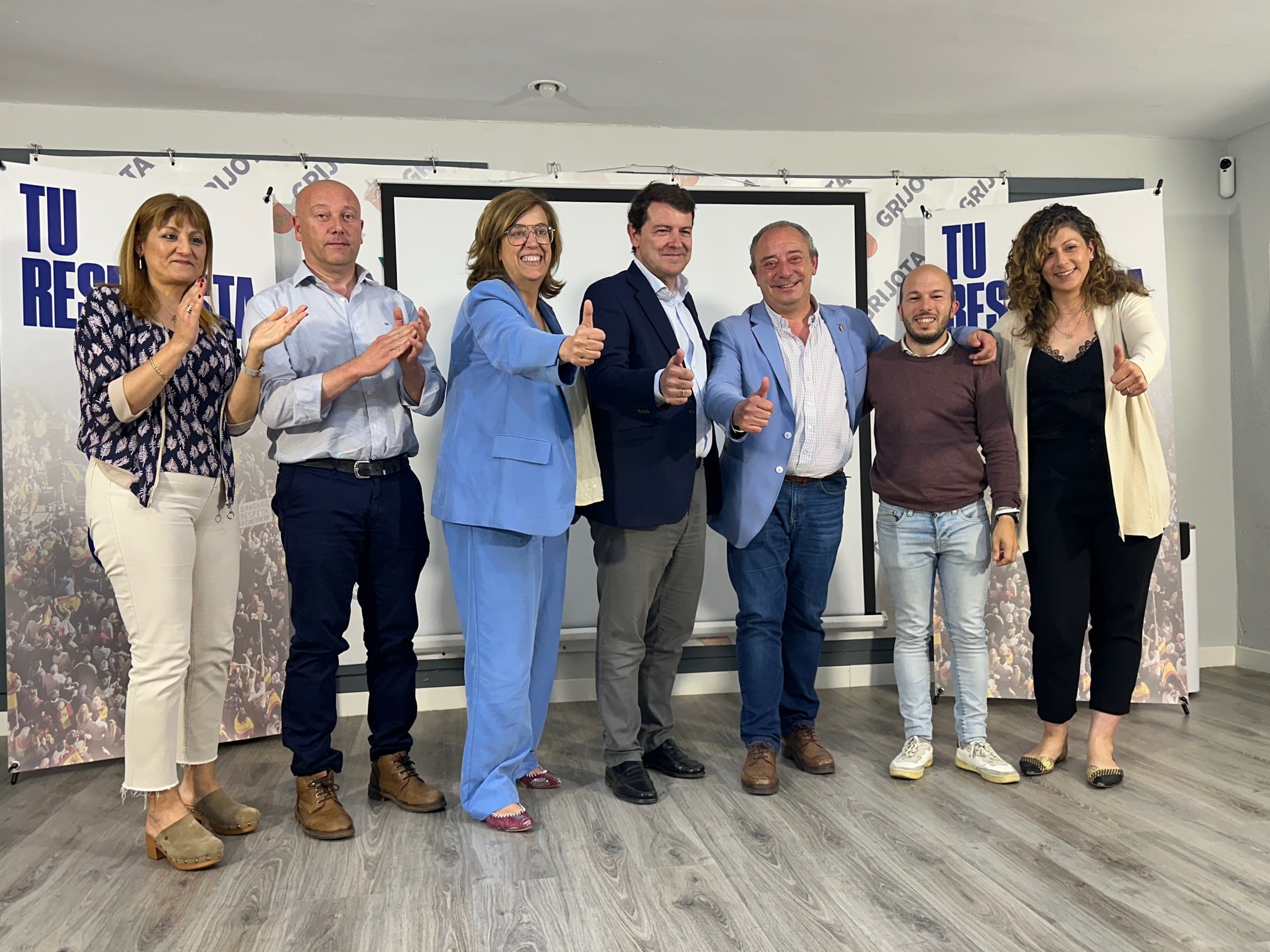 Alfonso Fernández Mañueco clausura el acto del PP de Palencia centrado en el Canal de Castilla y celebrado en Grijota