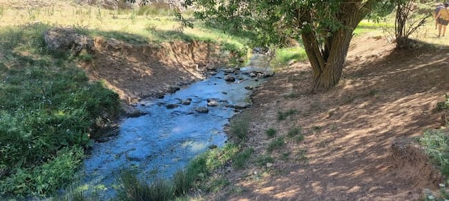 El río Gritos tiene una longitud de 36 kilómetros.