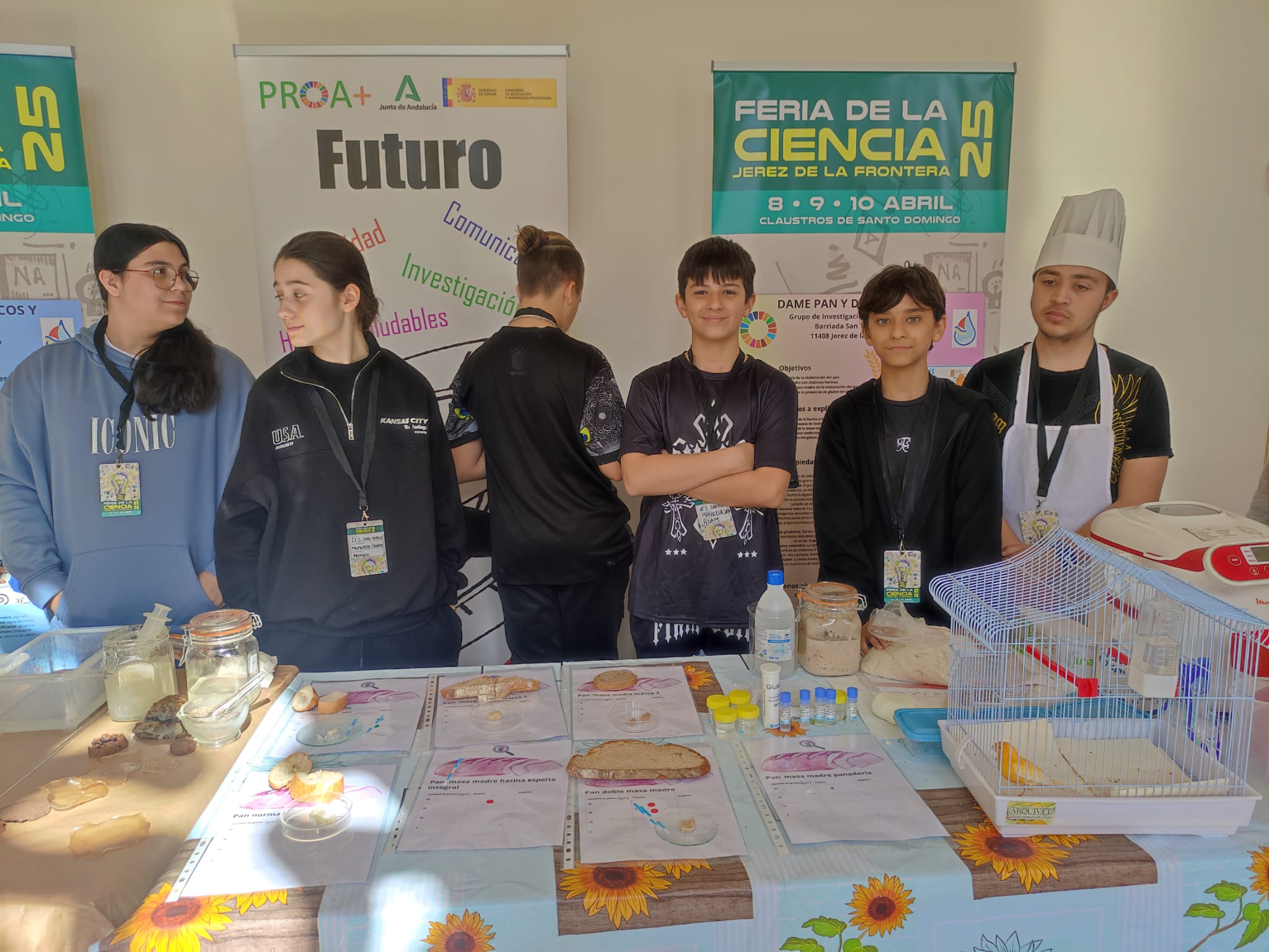 XIII Feria de la Ciencia en Jerez, alumnos del grupo de investigación de San Telmo