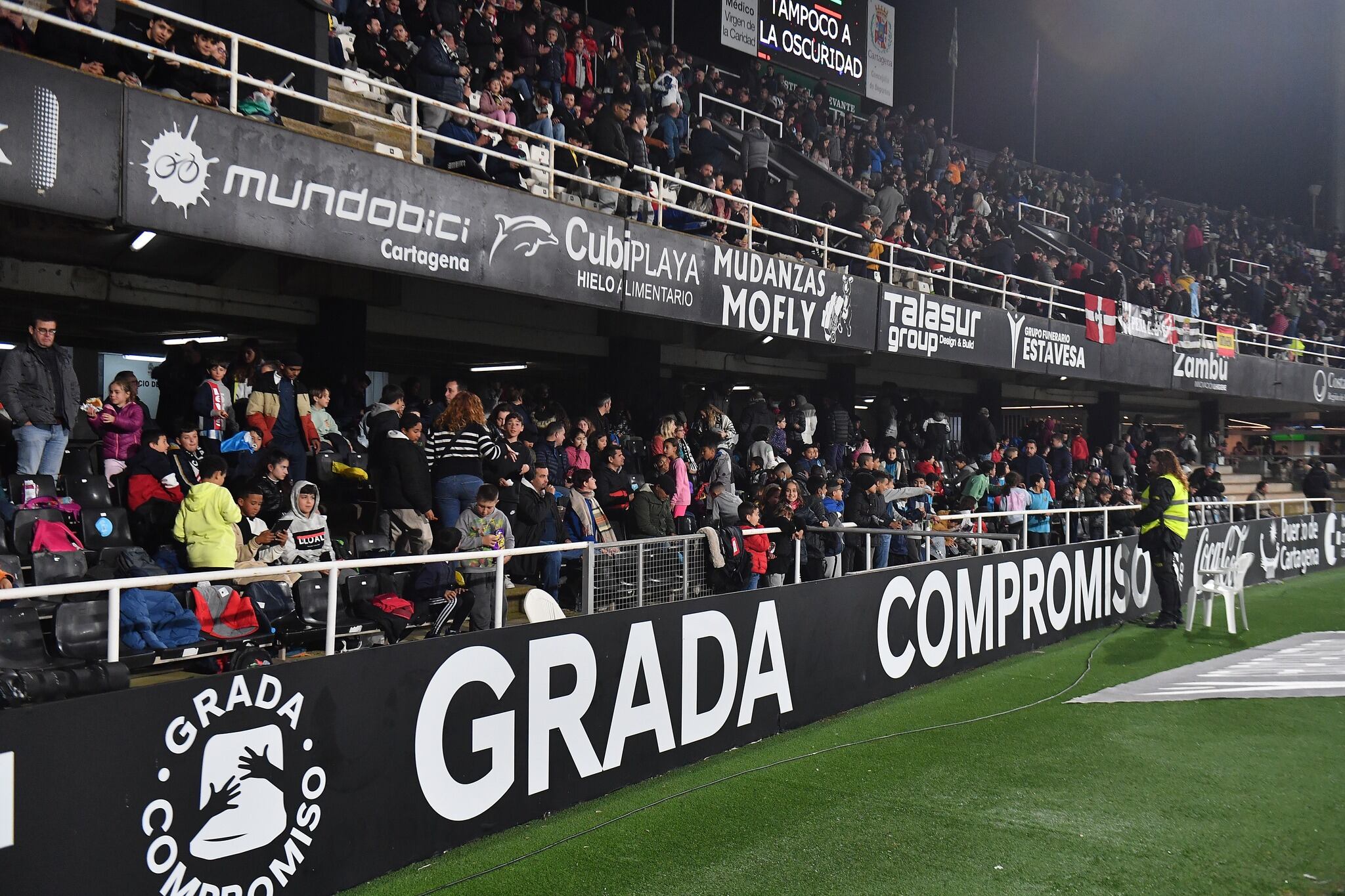 La Grada del Cartagonova durante el partido ante el Levante de hace una semana