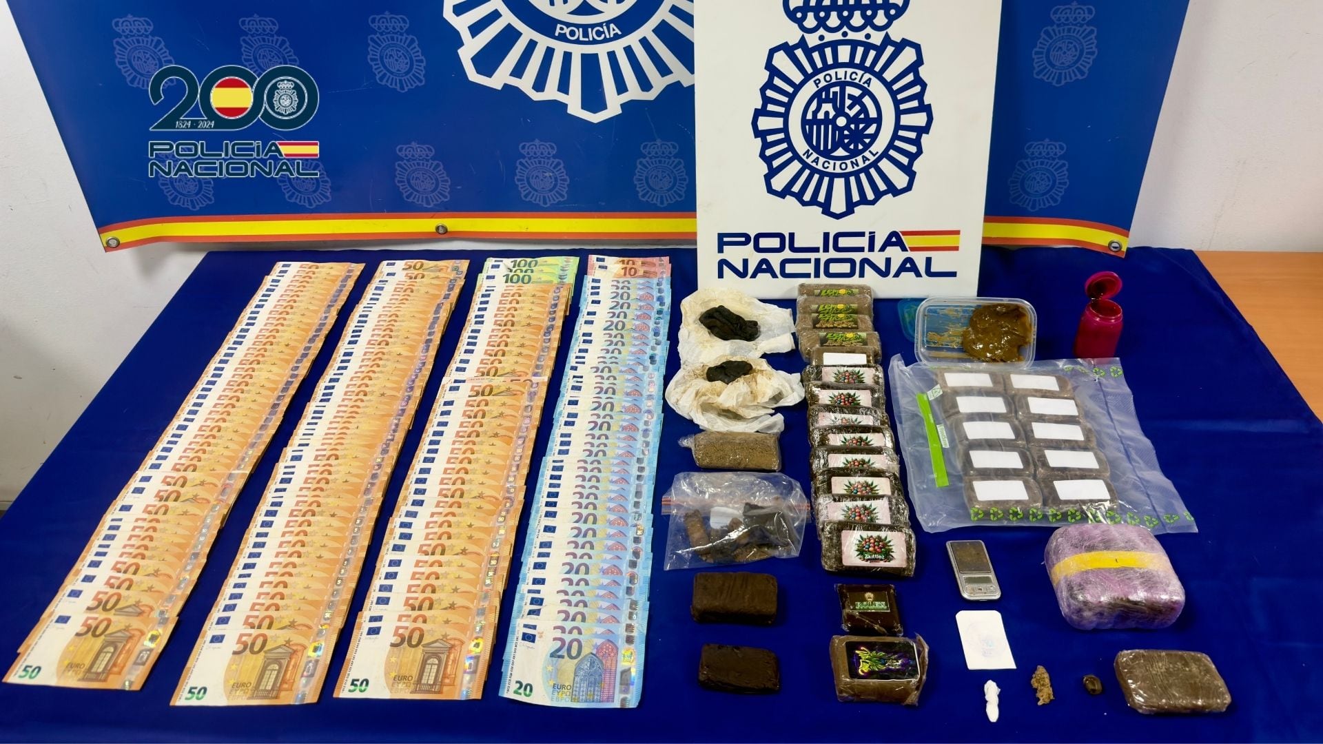 Material intervenido por la Policía Nacional.