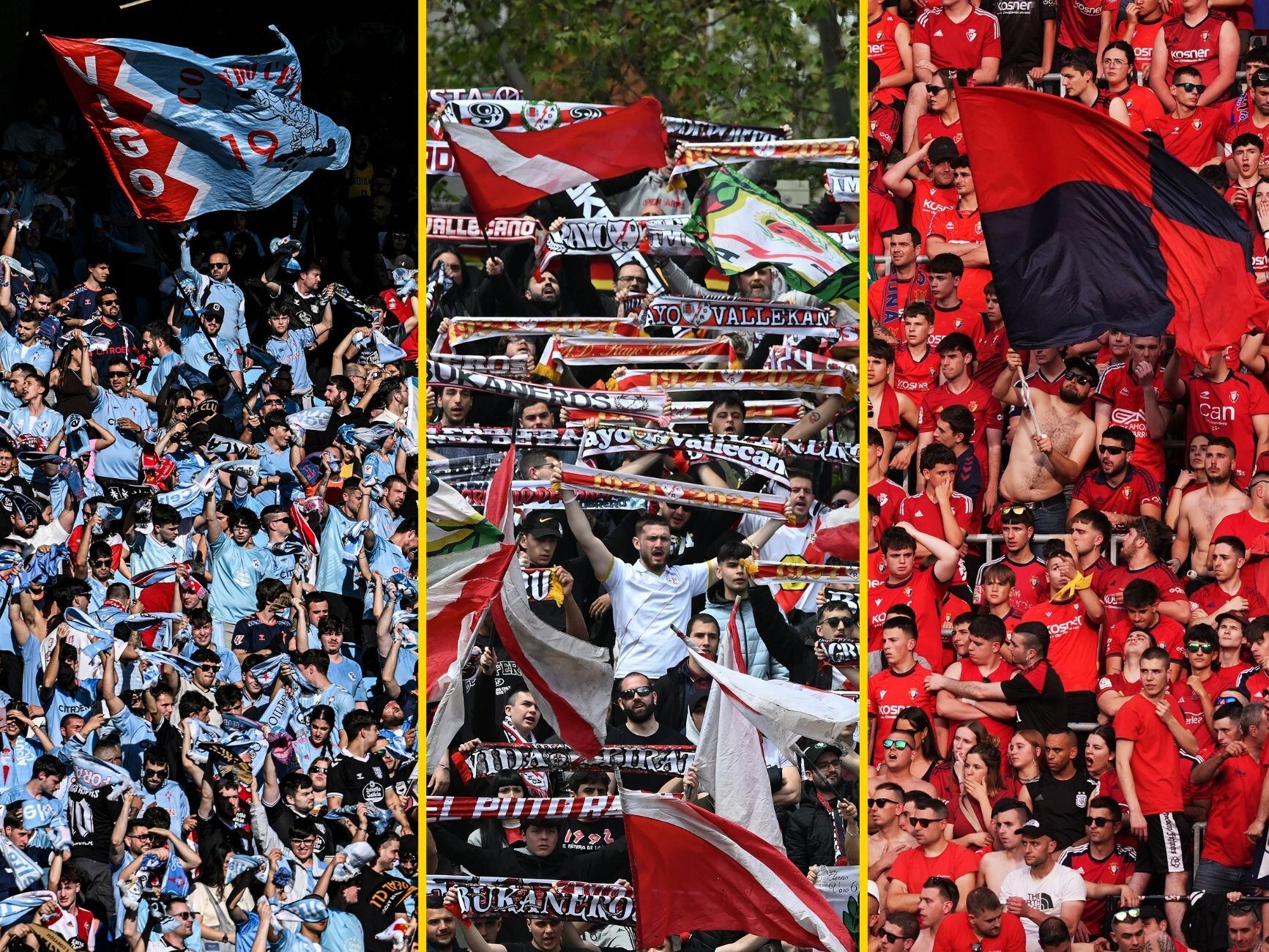 Las tres aficiones involucradas en la lucha por Europa