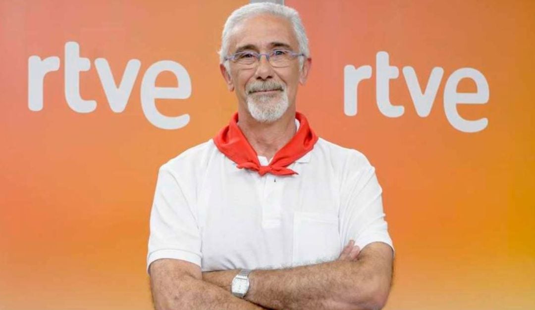 Javier Solano, histórico presentador de los Sanfermines en TVE. 