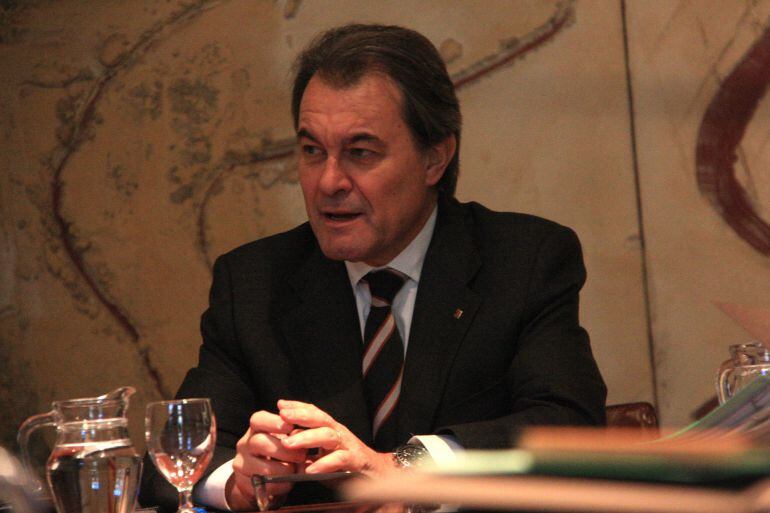 El presidente de la Generalitat, Artur Mas, durante la reunión del Consejo de Ejecutivos.