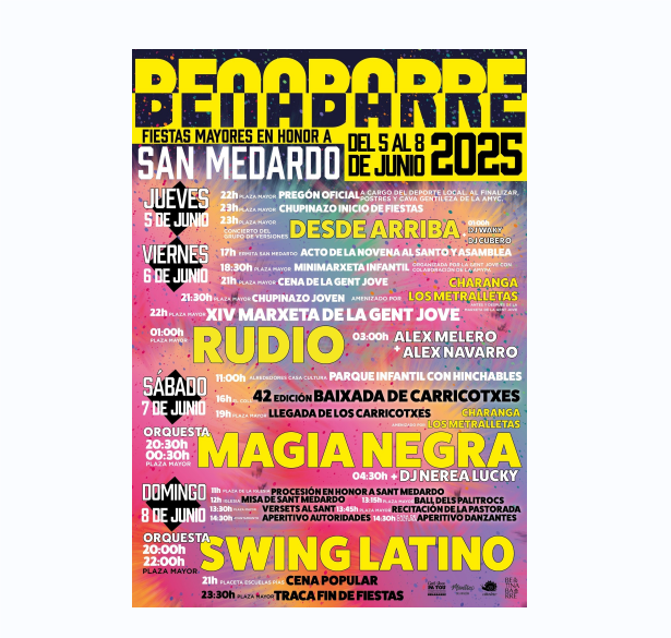 Cartel Fiestas San Medardo 2025.