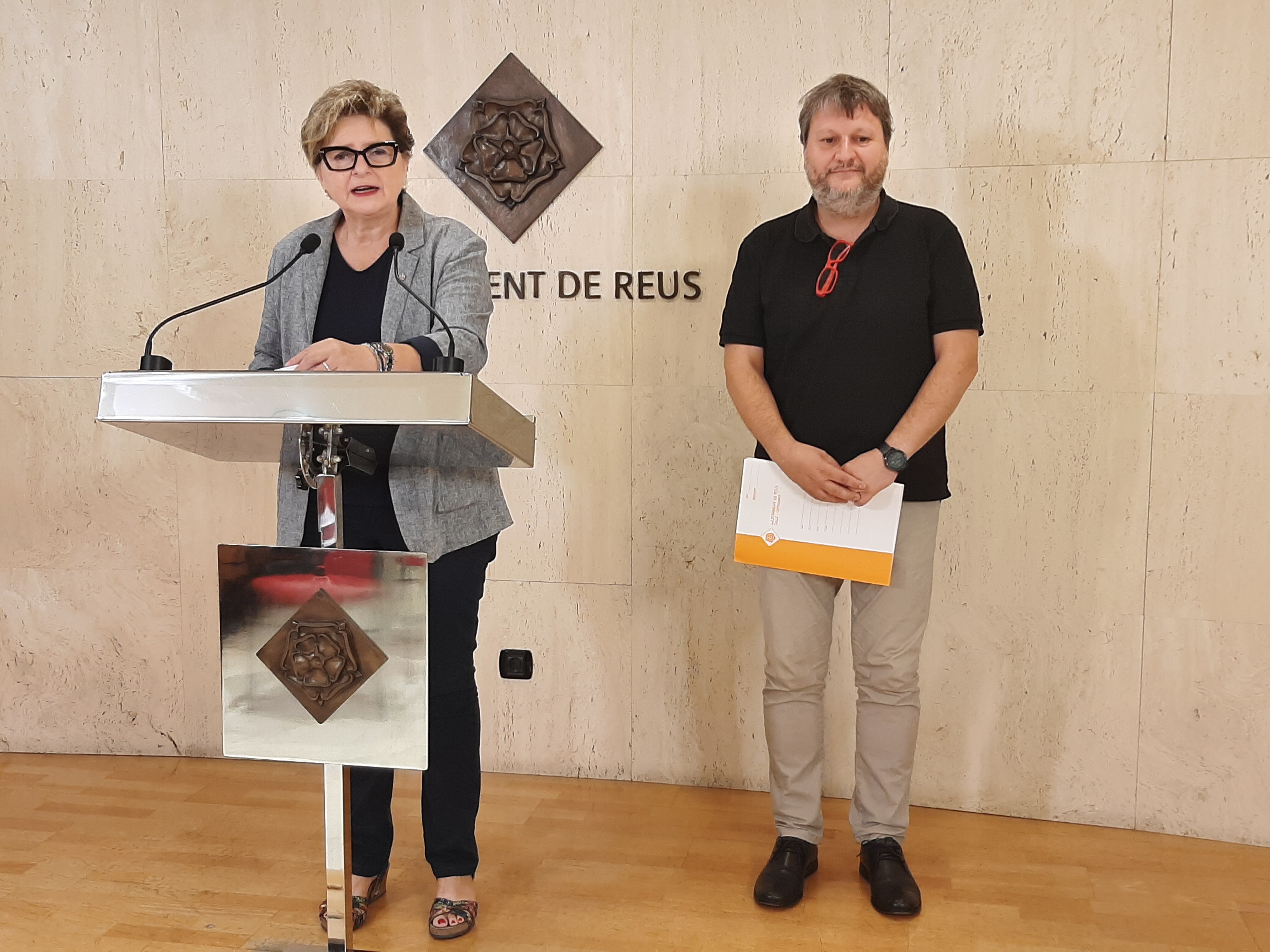 Teresa Pallarès i Òscar Subirats a la presentació del nou contracte programa / Ajuntament de Reus