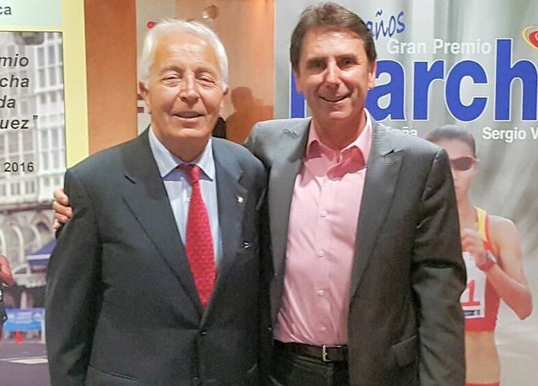 Sergio Vázquez con Isidoro Hornillos