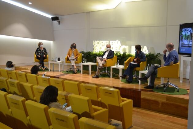 Imagen durante el acto de presentación de Hostelería #PorElClima en Galicia.