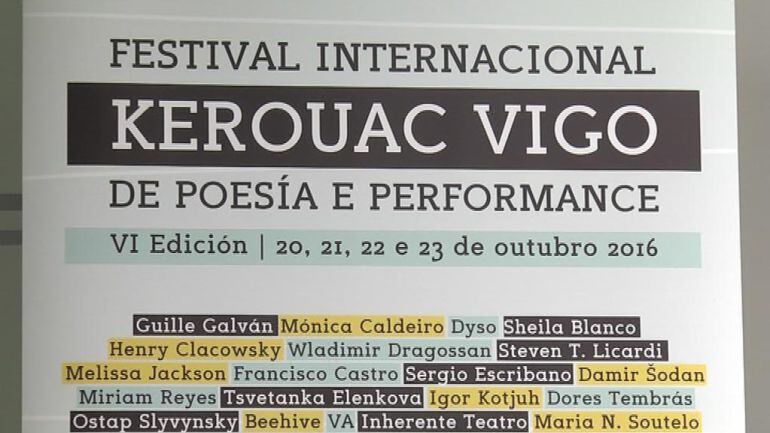 Cartel informativo de los principales artistas que participan