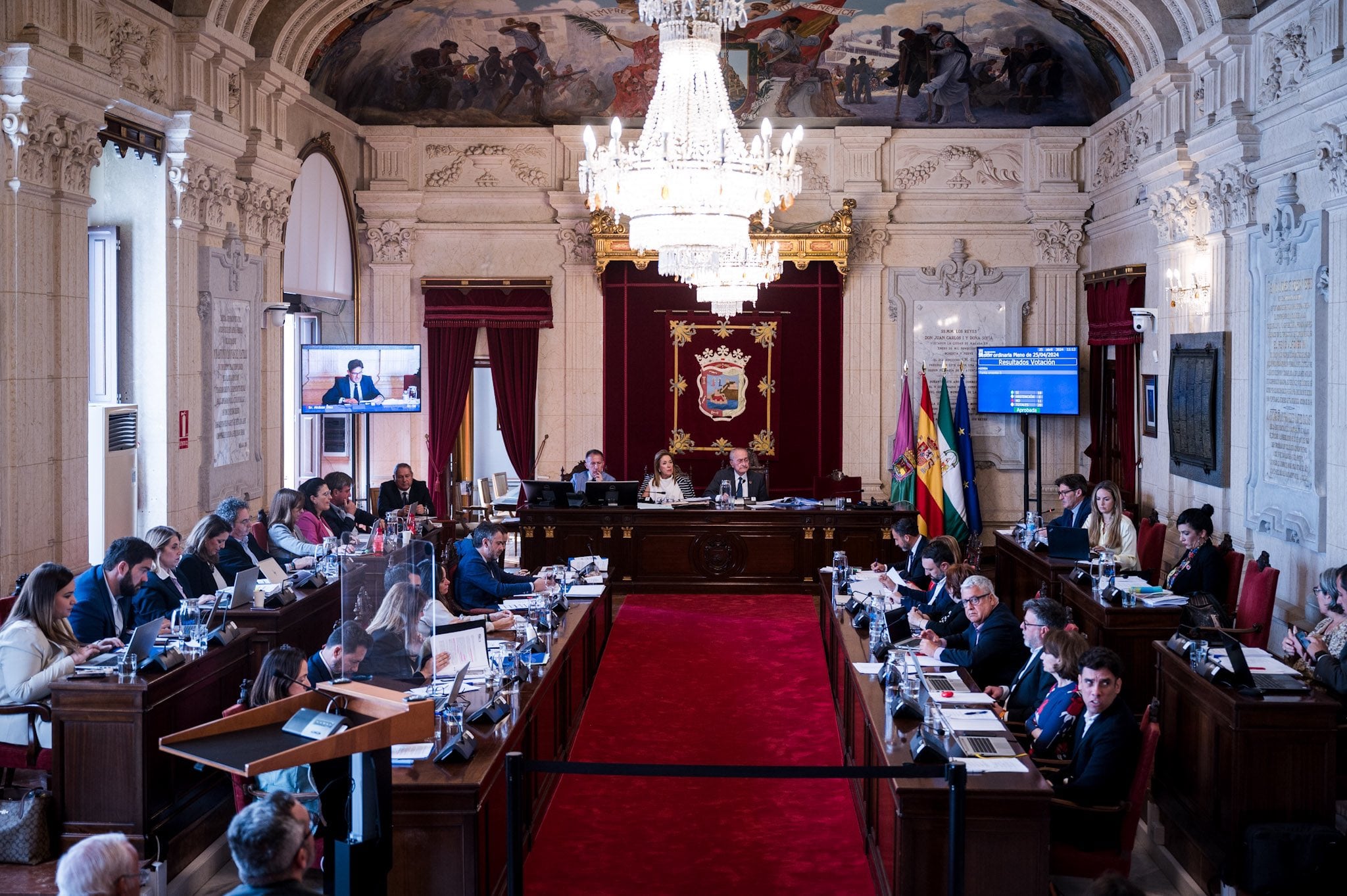 Pleno ordinario en la Casona del Parque (Ayuntamiento de Málaga)