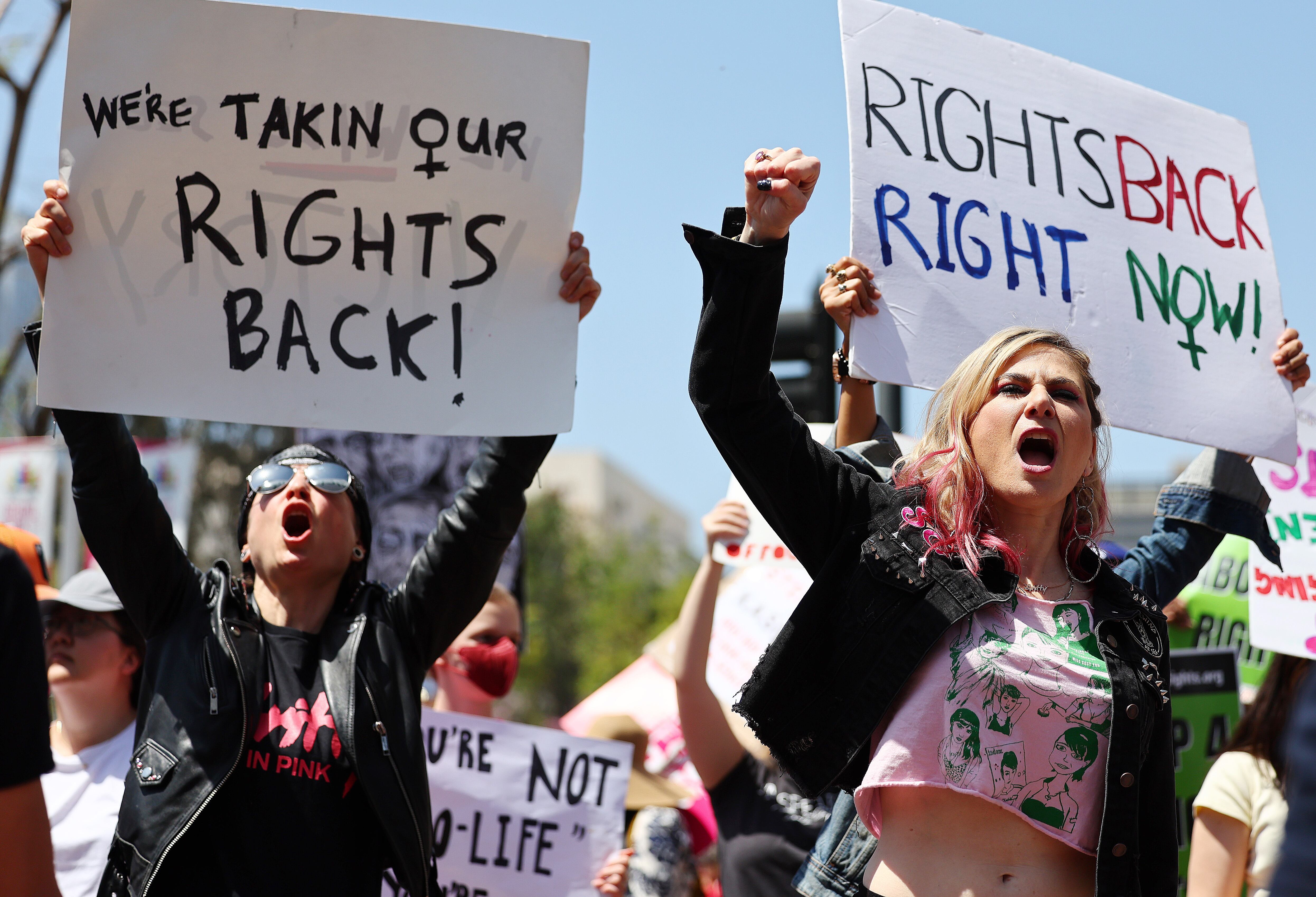 Protesta contra la legislación antiabortista en Los Ángeles