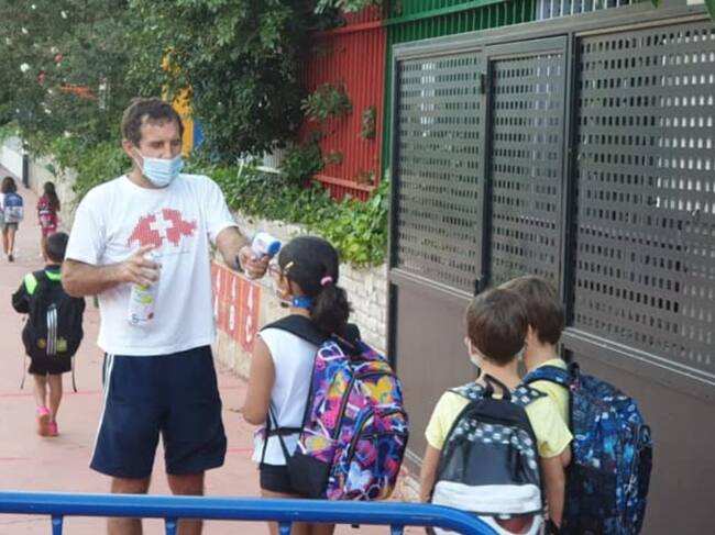 Entrada colegio Guadiana de Badajoz