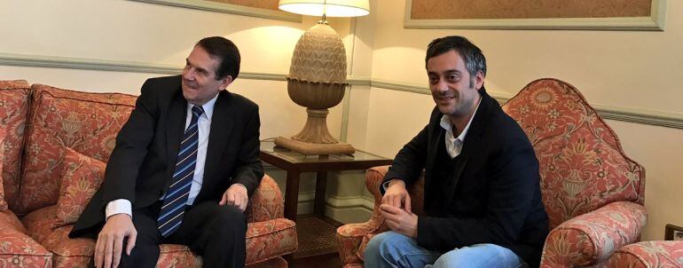 Abel Caballero y Xulio Ferreiro en el Ayuntamiento de A Coruña
