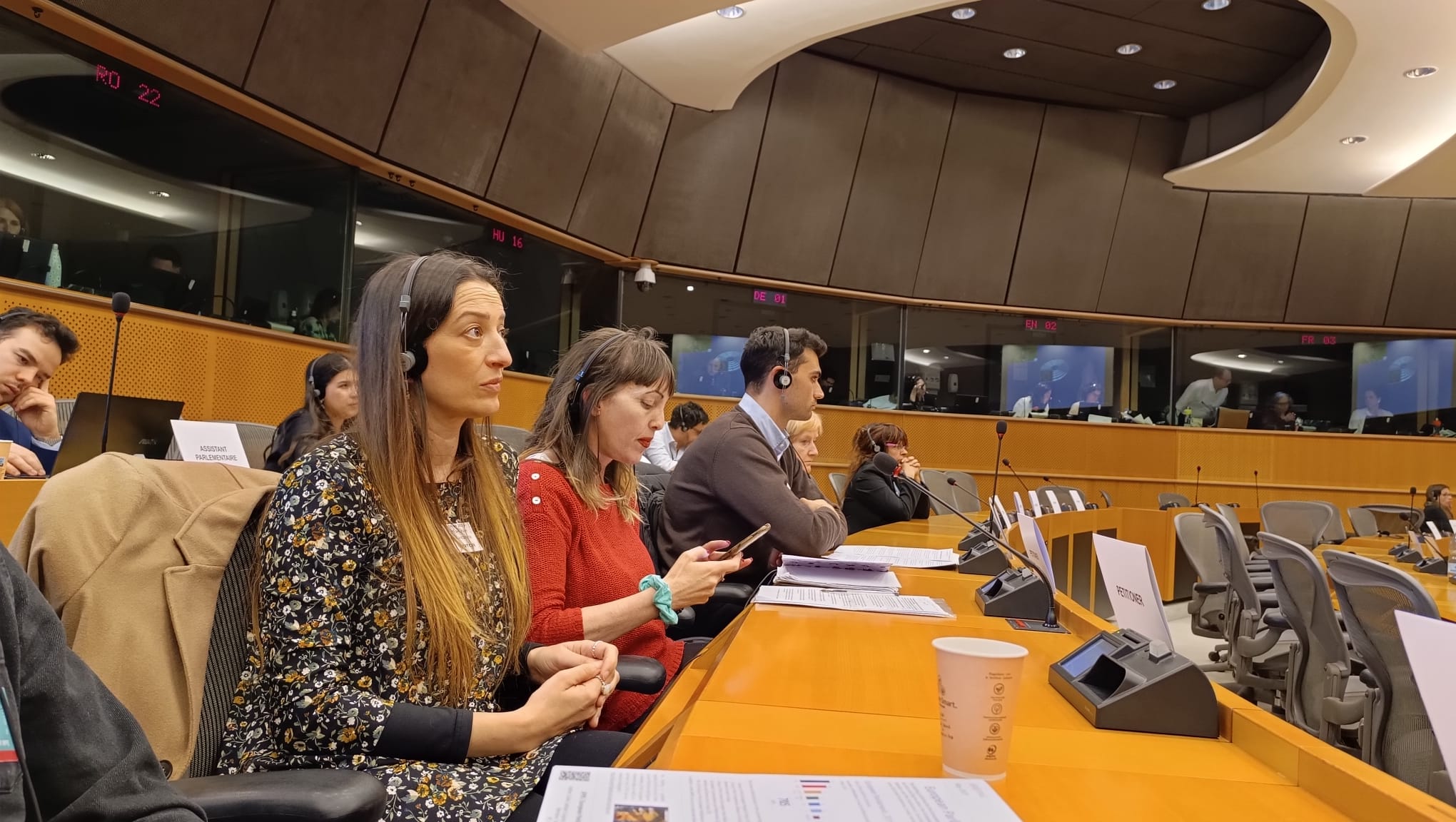 Ester Serra en el parlamento europeo