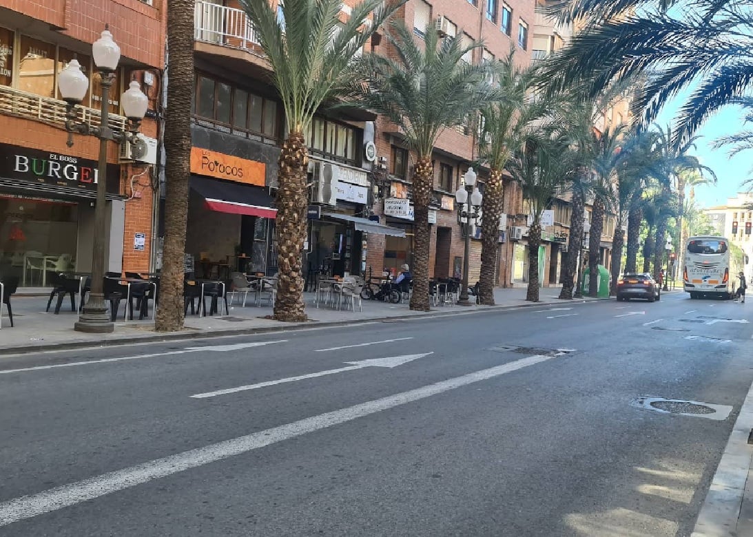 Imagen de archivo de la calle San Vicente en Alicante
