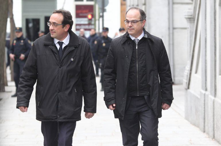 Josep Rull y Jordi Turull llegan al Supremo por la vista del procés