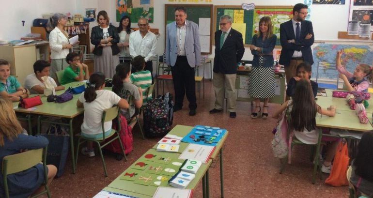 Aula de 4º de Primaria en la que se imparte este taller de Braille, Braitico