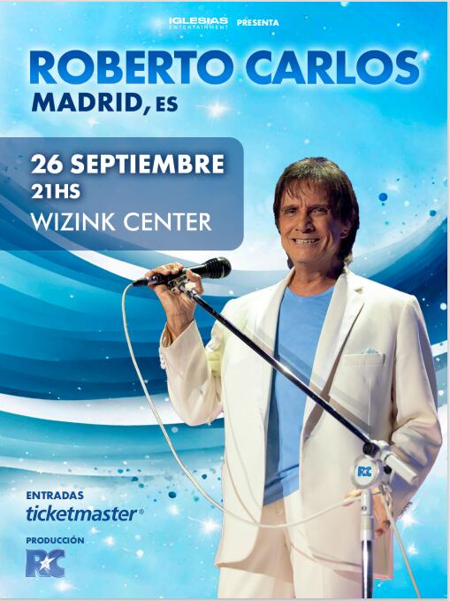 Roberto Carlos actuará en Madrid el 26 septiembre