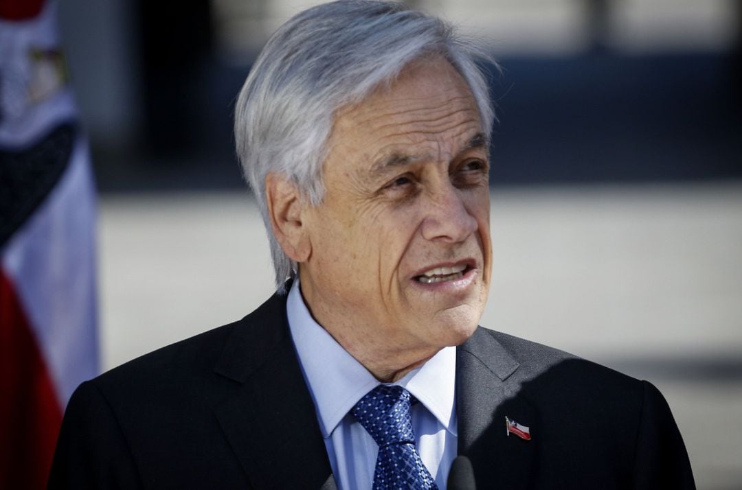 Sebastián Piñera, presidente de Chile, en una declaración ante los medios.  