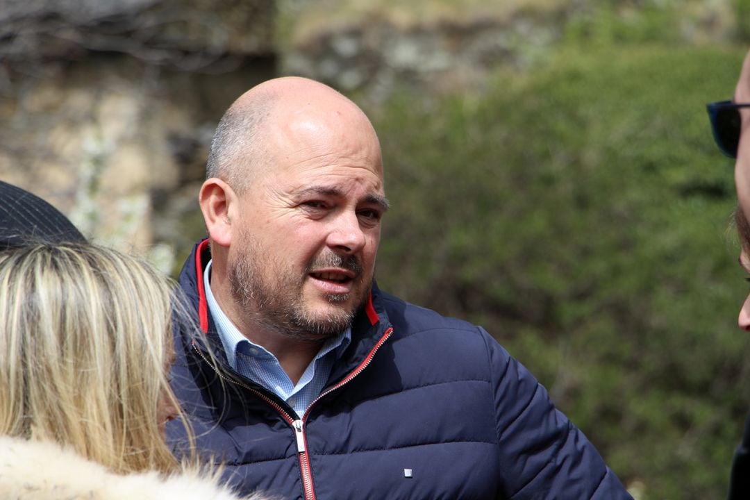 El cònsol major d'Encamp, Jordi Torres, durant la celebració aquest dilluns de la diada de Sant Romà de les Bons.