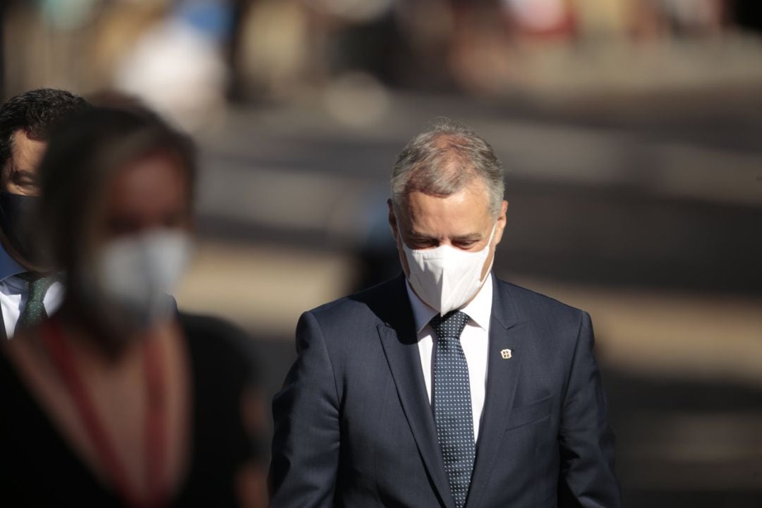 El lehendakari, Iñigo Urkullu, a su llegada al Convento de San Esteban para celebrar la XXIV Conferencia de Presidentes