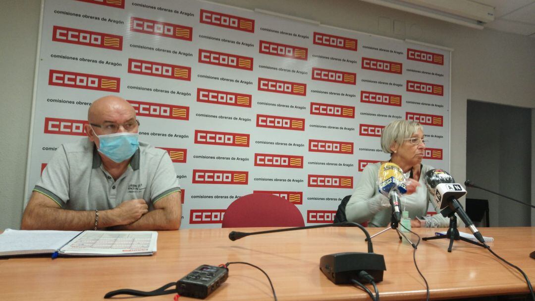 Adolfo Montori y Eva Sánchez, de CCOO