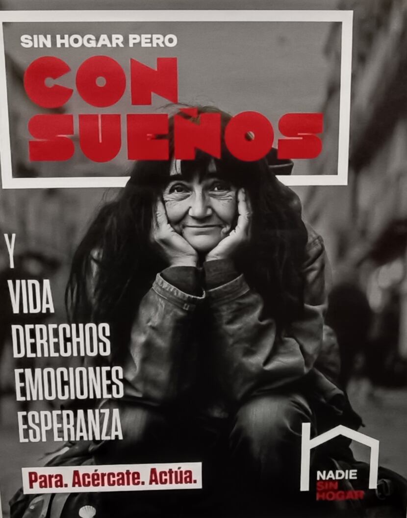 Imagen de la campaña 'Nadie sin techo' de Cáritas