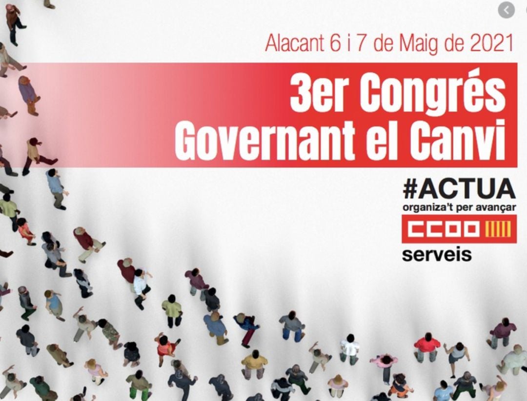 Cartel del tercer Congreso de la Federación de Servicios