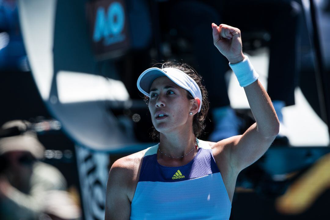 Muguruza, durante el partido contra Pavlyuchenkova.