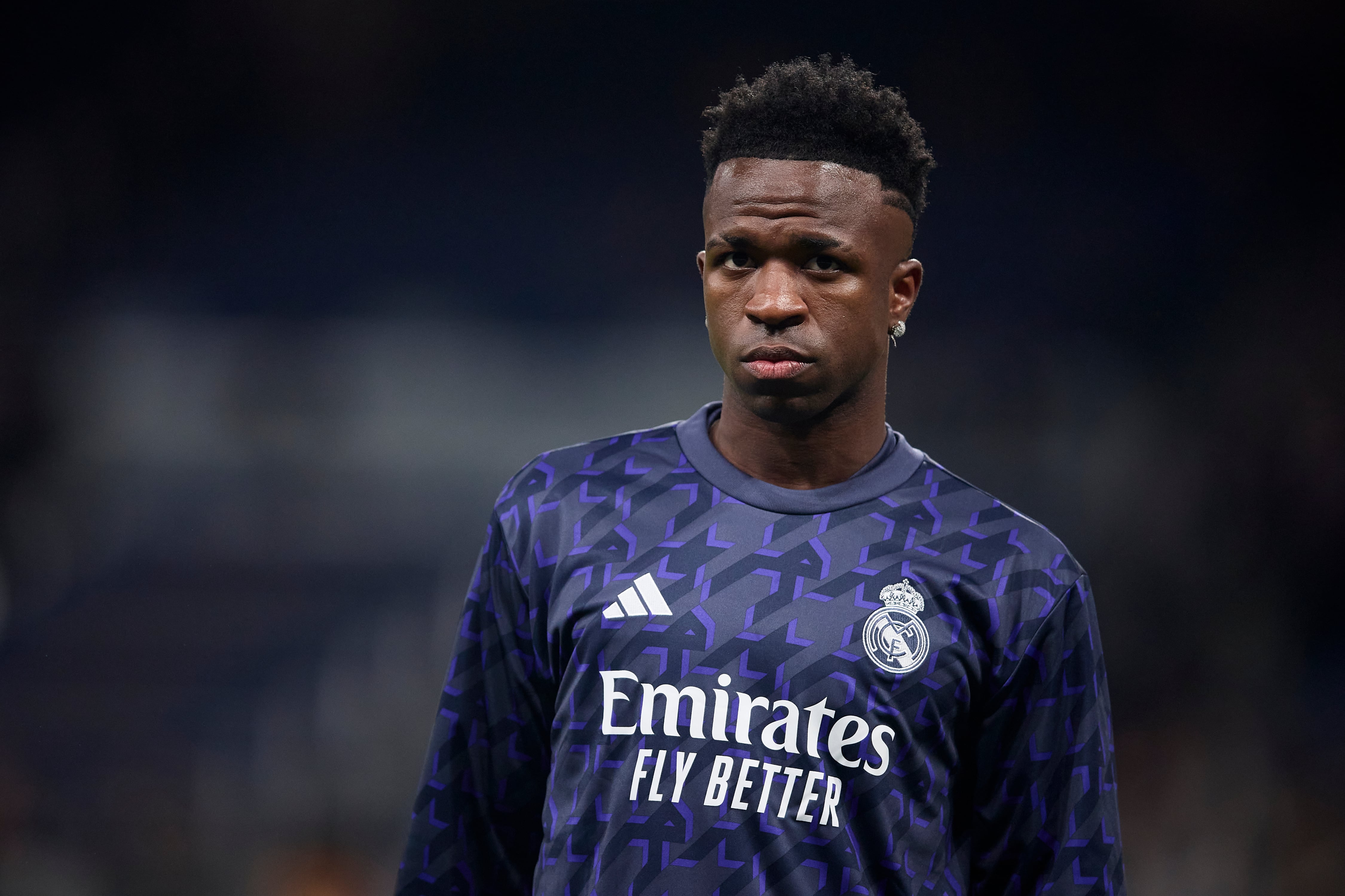 Vinicius Junior en el encuentro de LaLiga EA Sports entre el Real Madrid y el Mallorca en el Estadio Santiago Bernabéu. (Photo by Alvaro Medranda/Quality Sport Images/Getty Images)