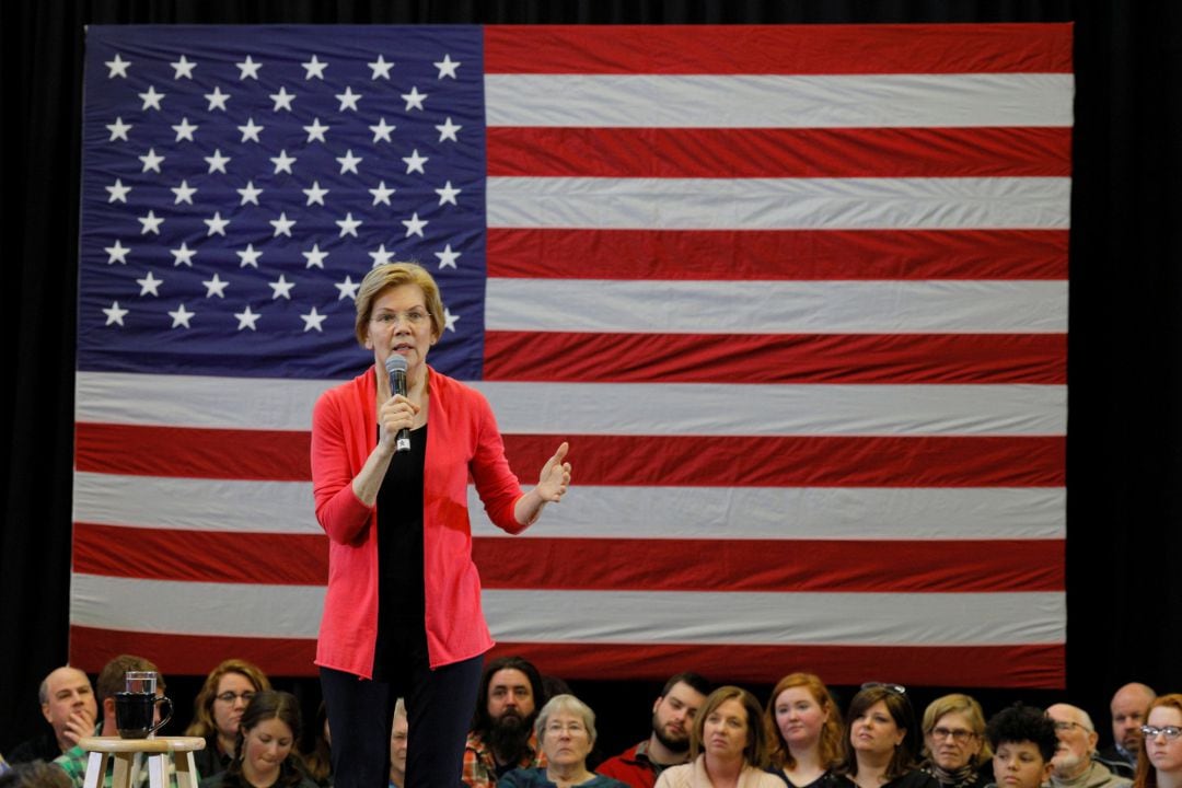 Elizabeth Warren el pasado 12 de enero en New Hampshire