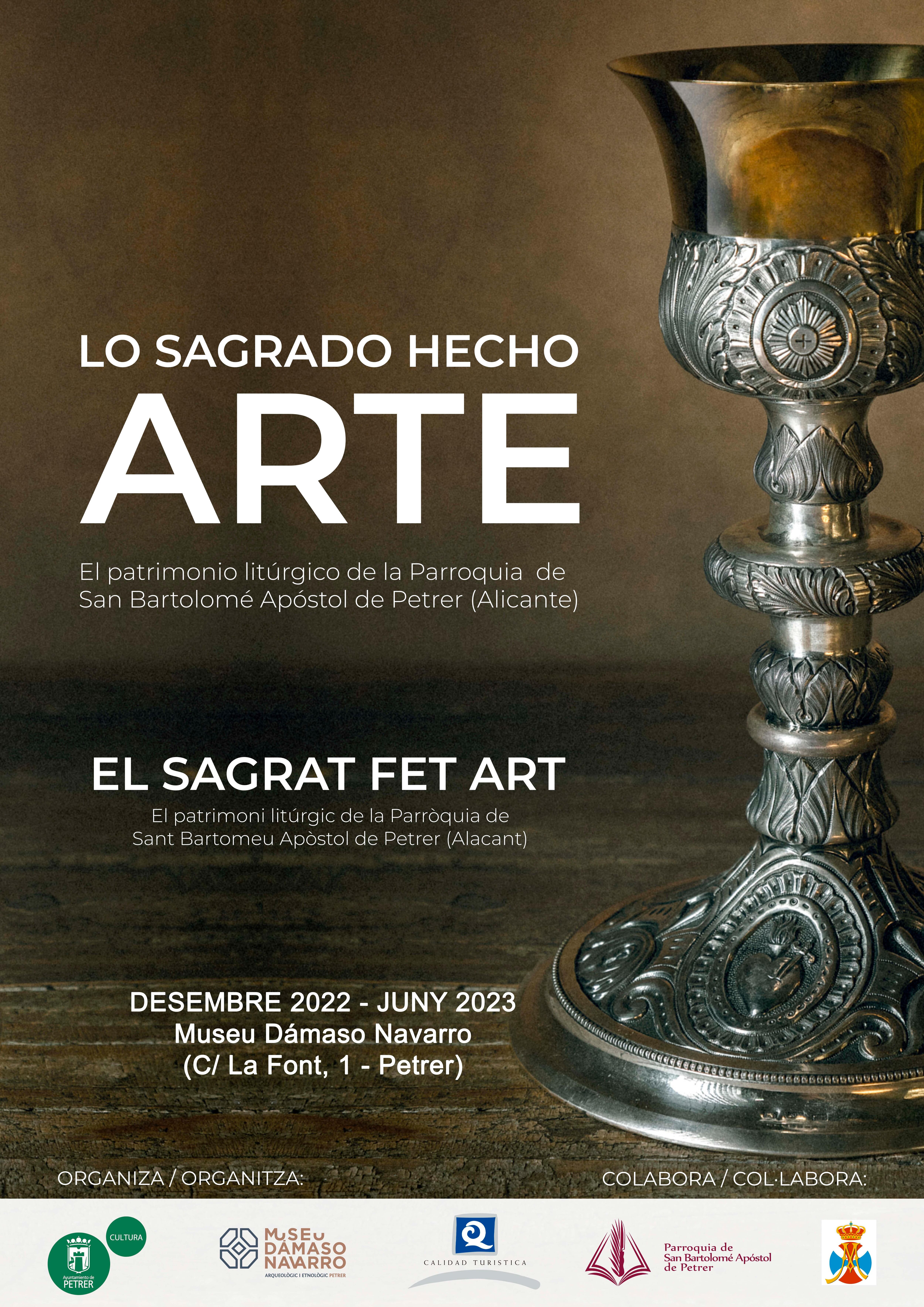 Cartel de la exposición Lo sagrado hecho arte