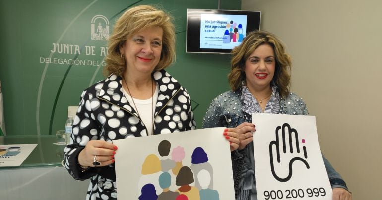 Teresa Vega y Beatriz Martín durante la presentación de la campaña del IAM