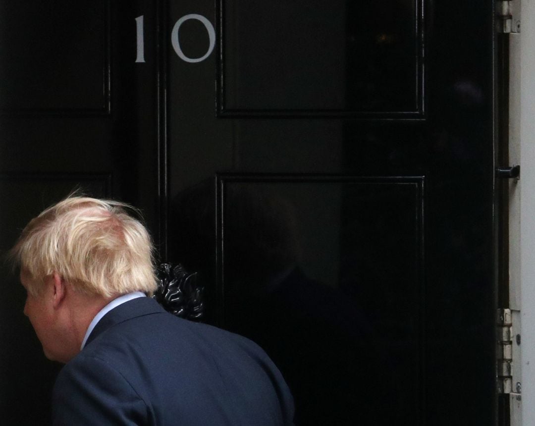 Boris Johnson, entrando a Downing Street de nuevo