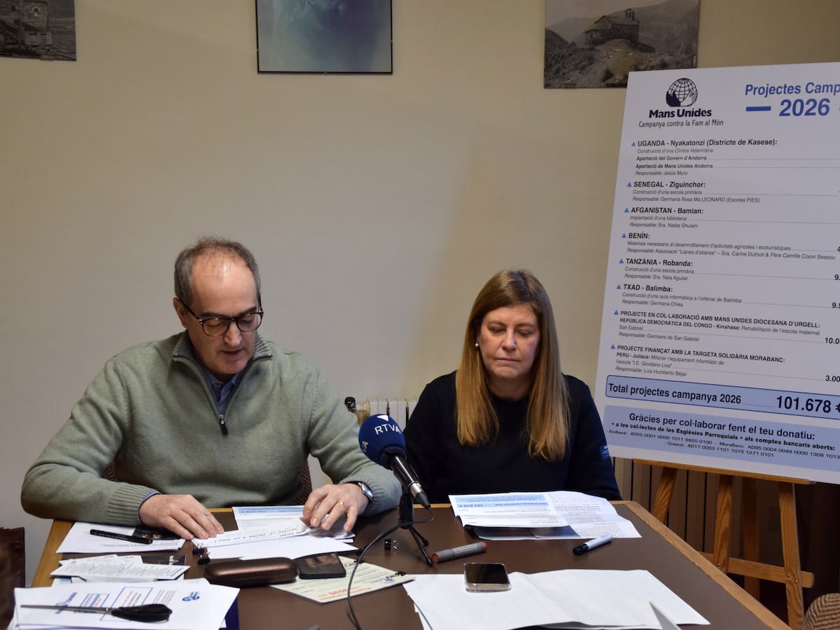 Mans Unides Andorra impulsa vuit projectes solidaris amb un pressupost de 100.000 euros