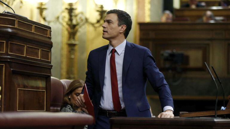 Pedro Sánchez, en el Congreso.