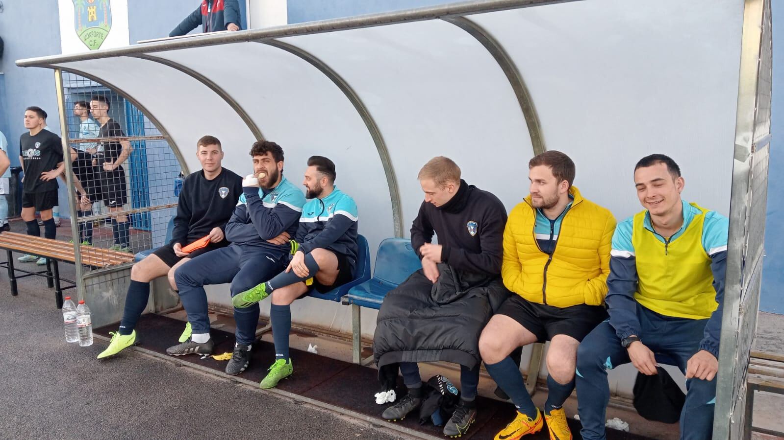 Imagen del banquillo del Sporting Villena hoy