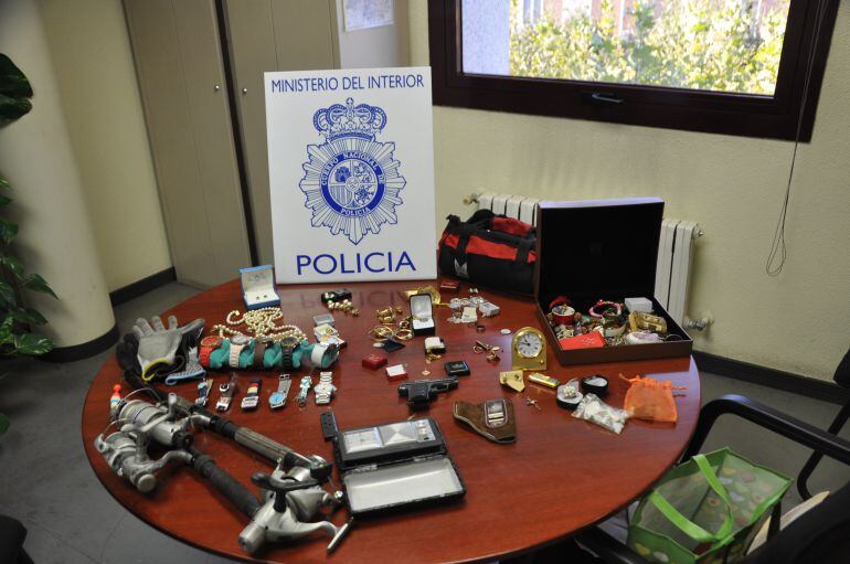 Material incautado al detenido