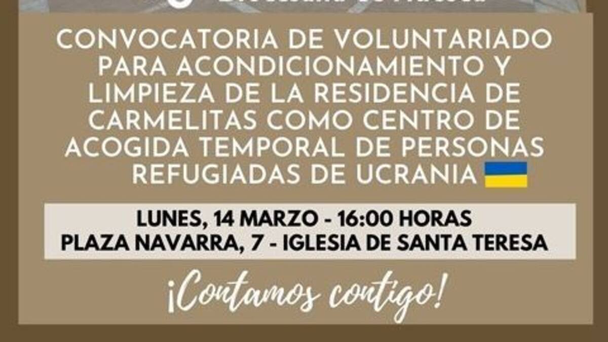 Cáritas ofrece sus instalaciones para acoger refugiados ucranianos y hace un llamamiento para ayudar a acondicionarlas