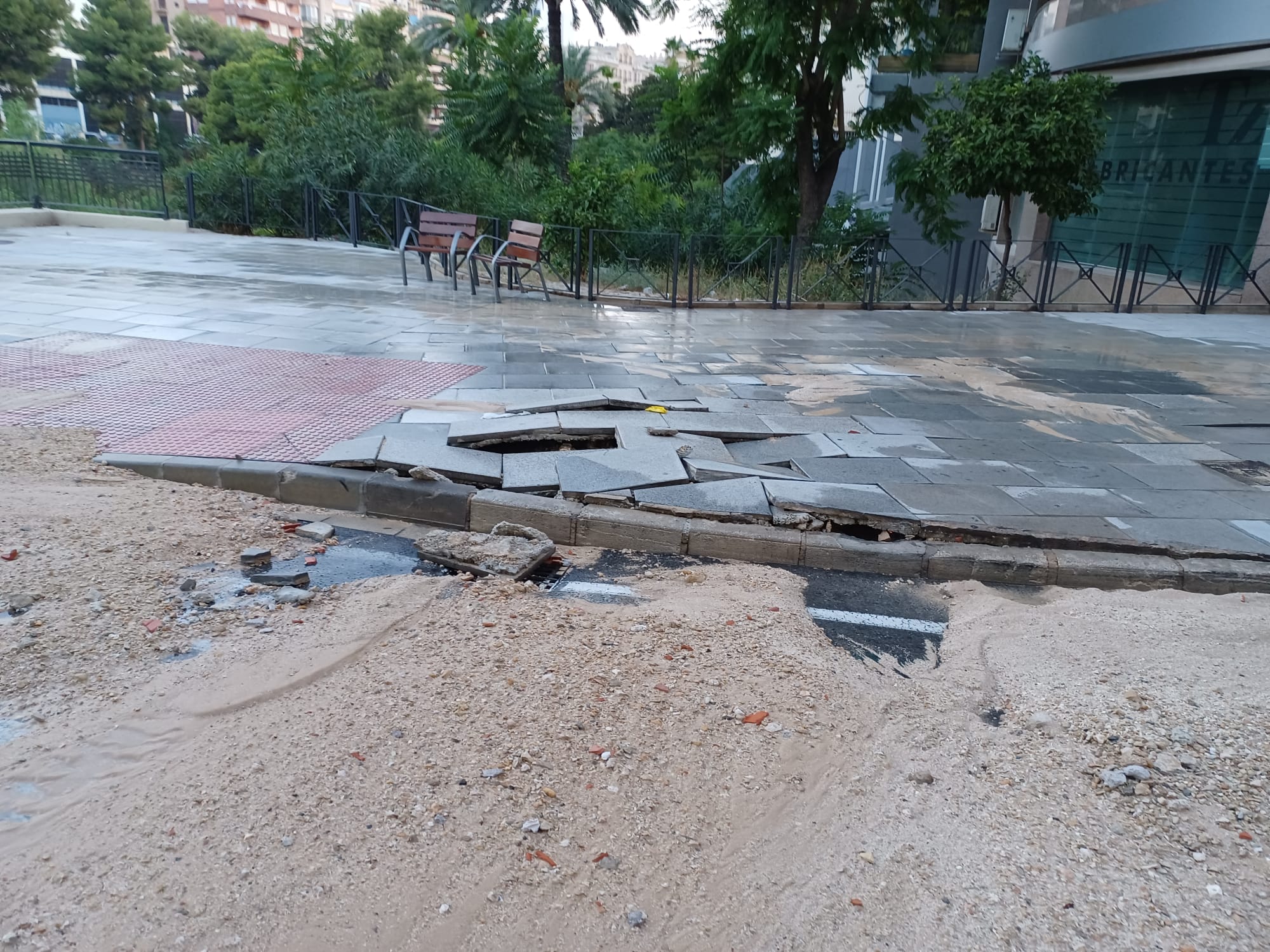 Rotura en el puente de Santa Teresa