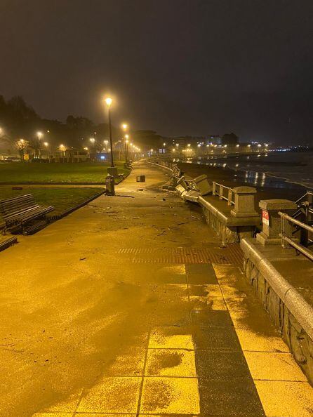 Estado en el que ha qeudado el tramo dañado del paseo