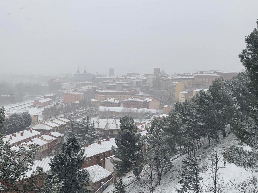 Así luce Teruel con las primeras nevadas que está dejando la borrasca &#039;Filomena&#039; 