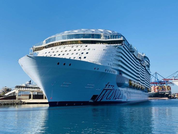 El Wonder of the Seas, el crucero más grande del mundo está en Cartagena