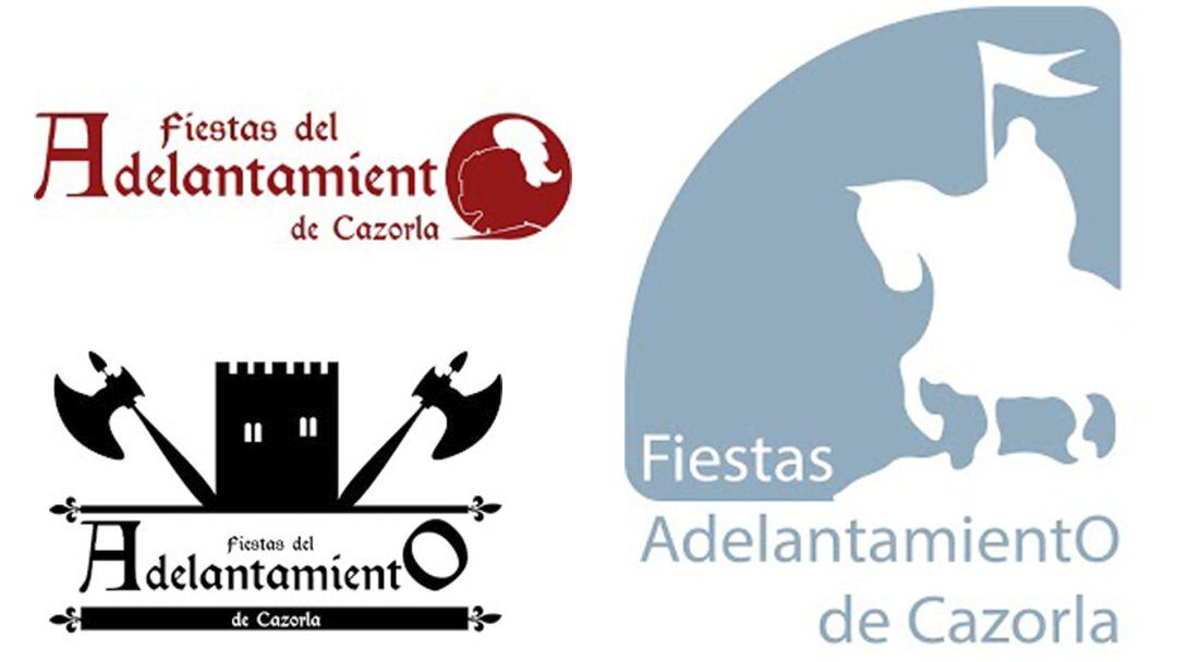 Estos son los tres logotipos entre los que se podrá elegir la imagen de las Fiestas del Adelantamiento de Cazorla 